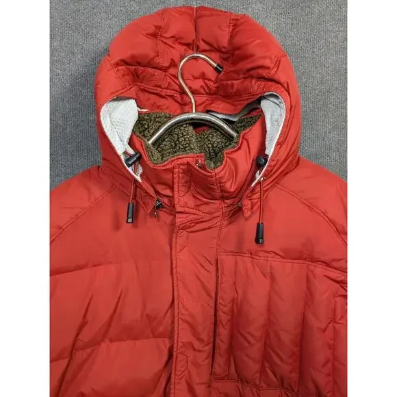 Vtg Gap Puffer Jacket Mens Large Down Fill Y2K Hooded Coat Quilted Streetwear